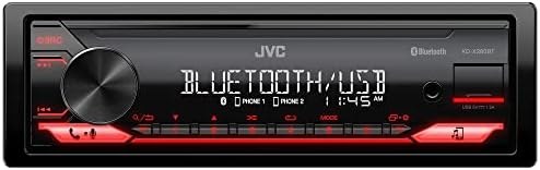 JVC KD-X280BT Single-DIN Bluetooth Car Stereo, USB, 13-Band EQ, 50W per Channel