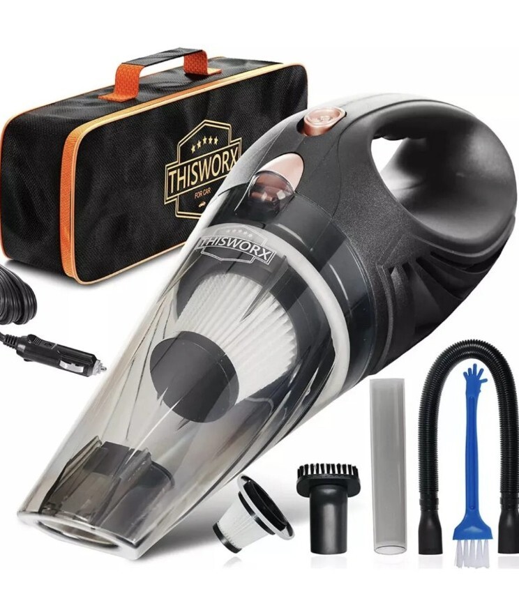 THISWORX Car Vacuum Cleaner — Portable 12V, 16 ft Cord