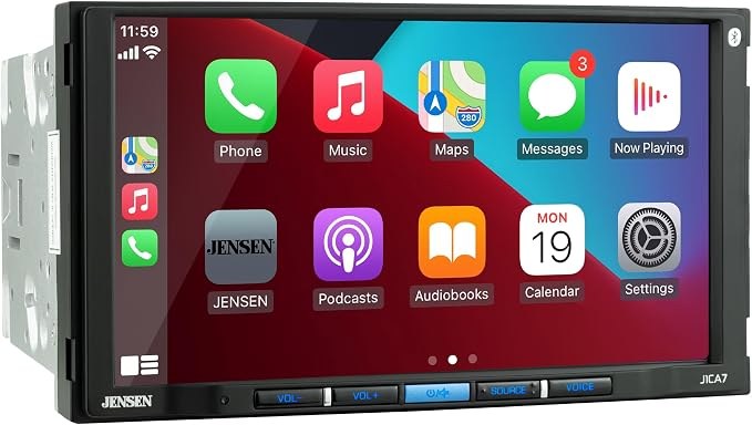 JENSEN J1CA7 7-inch Certified Apple CarPlay Android Auto Double DIN Touchscreen Car Stereo