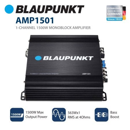 Blaupunkt 1500W 1-Channel Monoblock Amplifier