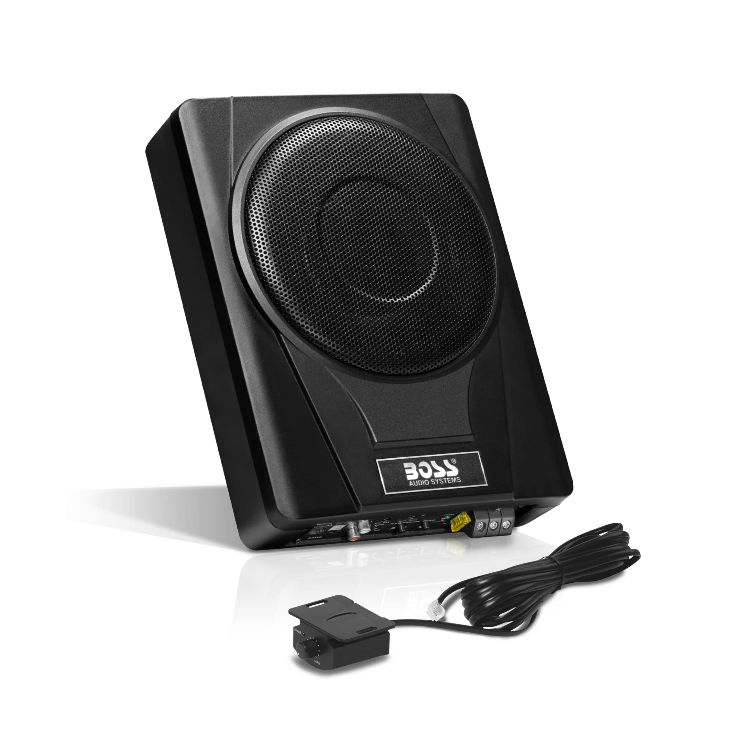 BOSS Audio Systems BASS8 8-Inch Under-Seat Powered Car Subwoofer, 800W, Built-In Amplifier
