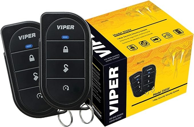 Viper 350 PLUS 3105V 1-Way Car Alarm with Keyless Entry, Black