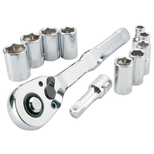CRAFTSMAN Mechanics Tool Set, 1/4 Inch Drive, 11 Piece (CMMT34871)
