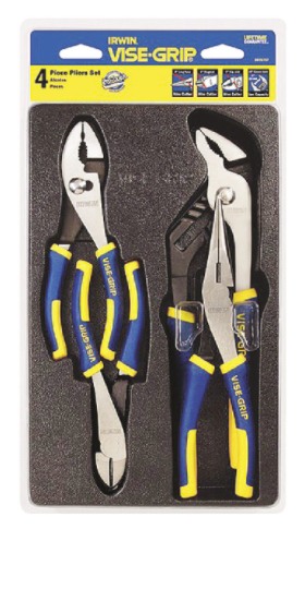 IRWIN VISE-GRIP Pliers Set, 4-Piece (2078707), Blue