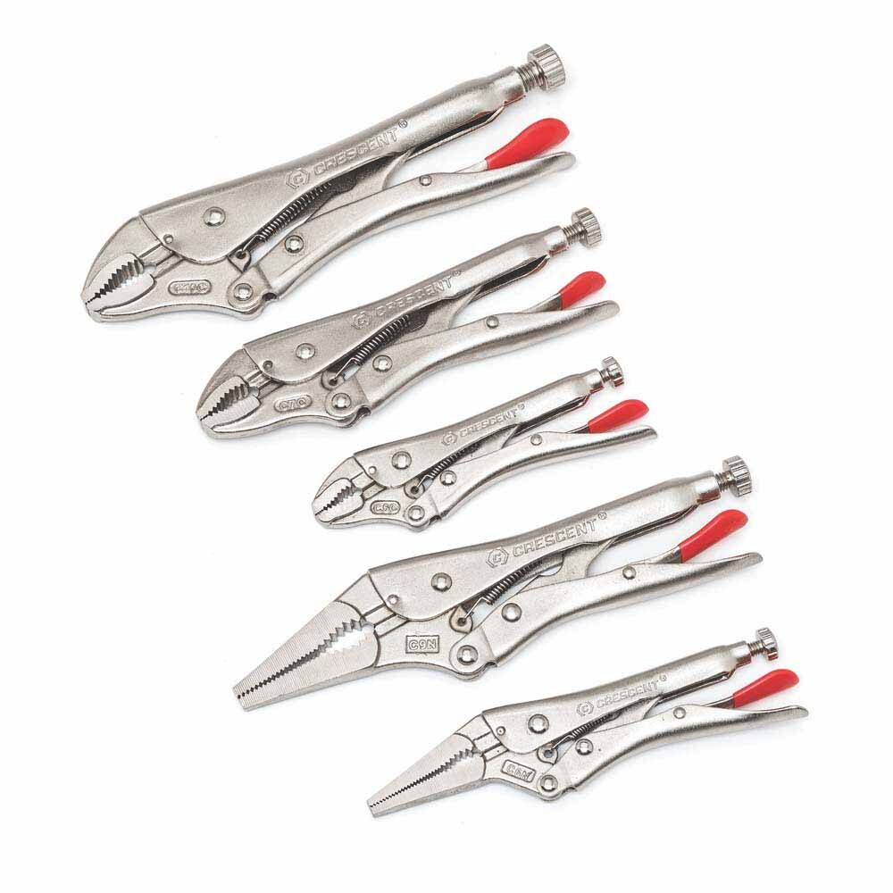 Crescent 5 Piece Curved & Long Nose Locking Plier Set | CLP5SETN-08