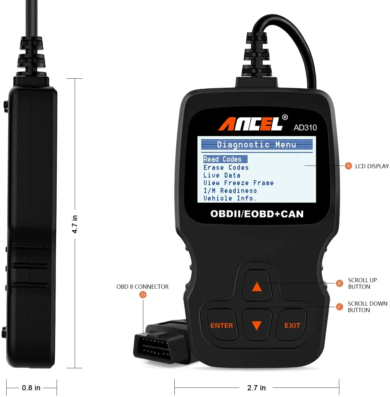 ANCEL AD310 OBD2 Scanner