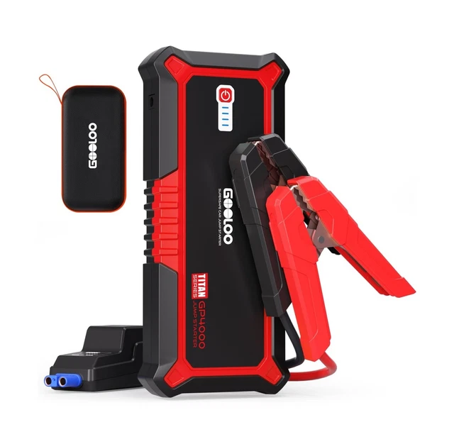 GOOLOO GP4000 Jump Starter — 4000A, 24000mAh, Power Bank