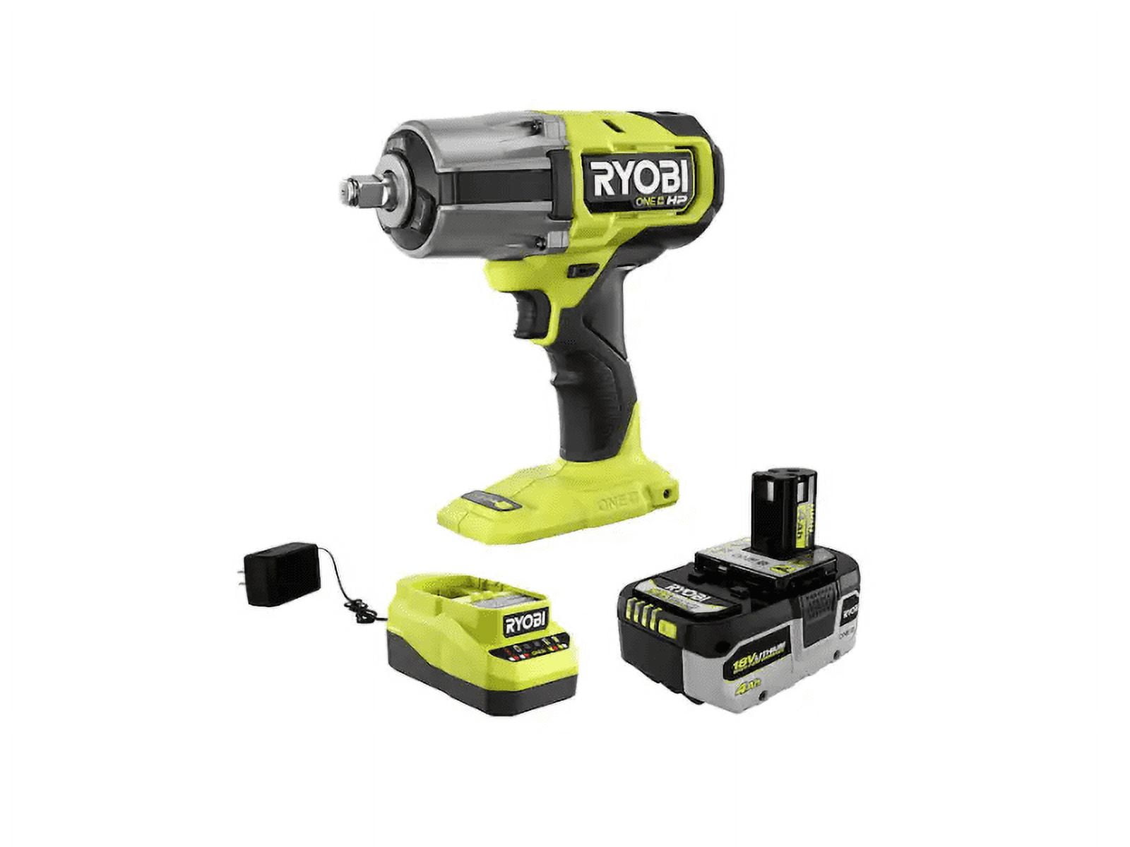 RYOBI ONE+ 18V Cordless 1/2 in. Impact Wrench Kit with 4.0 Ah Battery and Charger