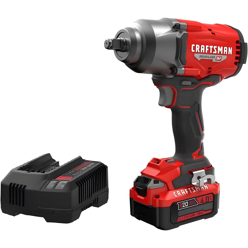 CRAFTSMAN V20* Impact Wrench Kit, Hog Ring, Cordless, 1/2-Inch (CMCF900M1)