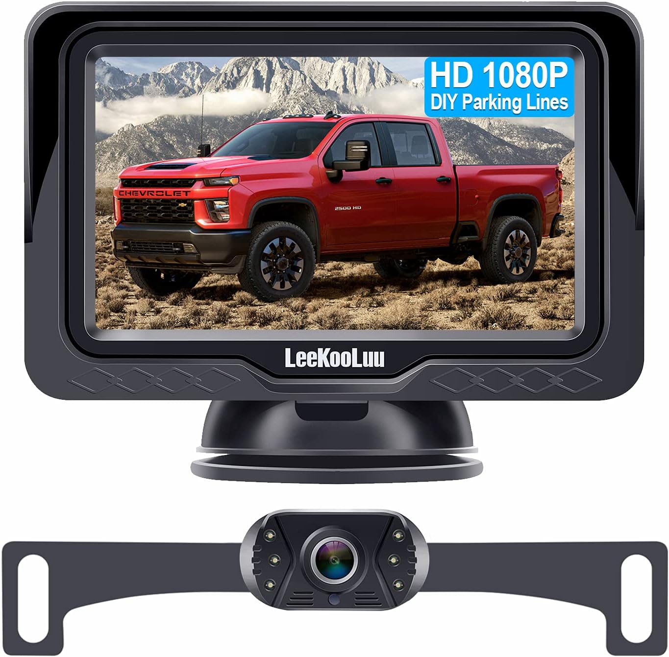 LeeKooLuu LK3 Backup Camera — HD 1080P with Monitor Kit