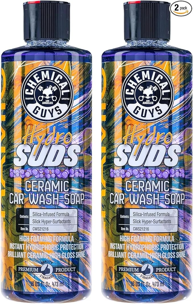 Chemical Guys HydroSuds Ceramic SiO2 Shine Car Wash Soap 16 fl oz, 2-Pack