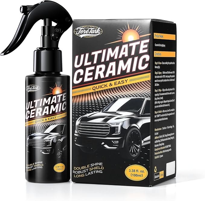 Real Ceramic Coating for Cars Polish Spray 3.38 fl oz