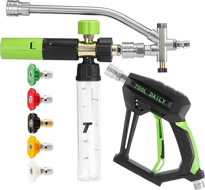 Tool Daily Short Pressure Washer Gun with Foam Cannon, 1/4 in Quick Connect