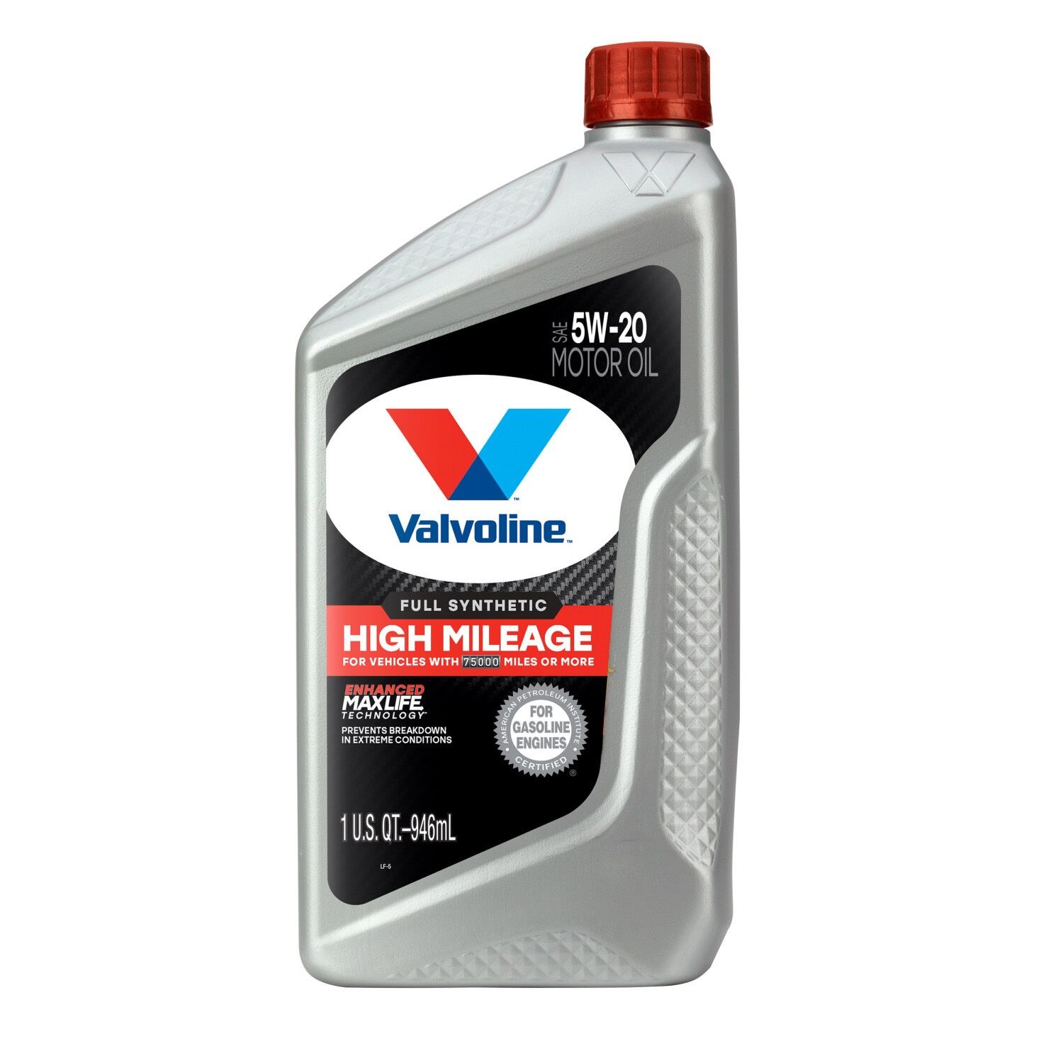 Valvoline MaxLife High Mileage Full Synthetic 5W-20 Motor Oil 5 Quart