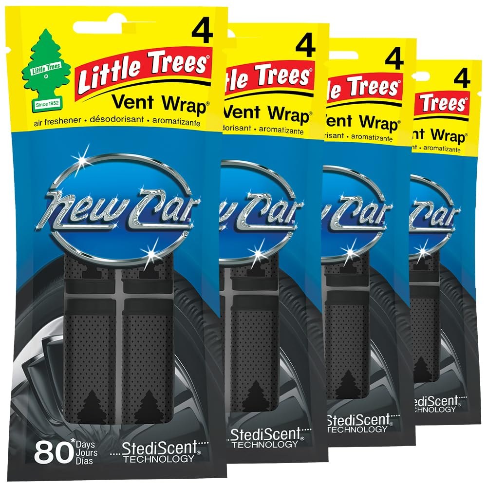 LITTLE TREES Vent Wrap Car Air Freshener, New Car Scent, 16 Air Fresheners