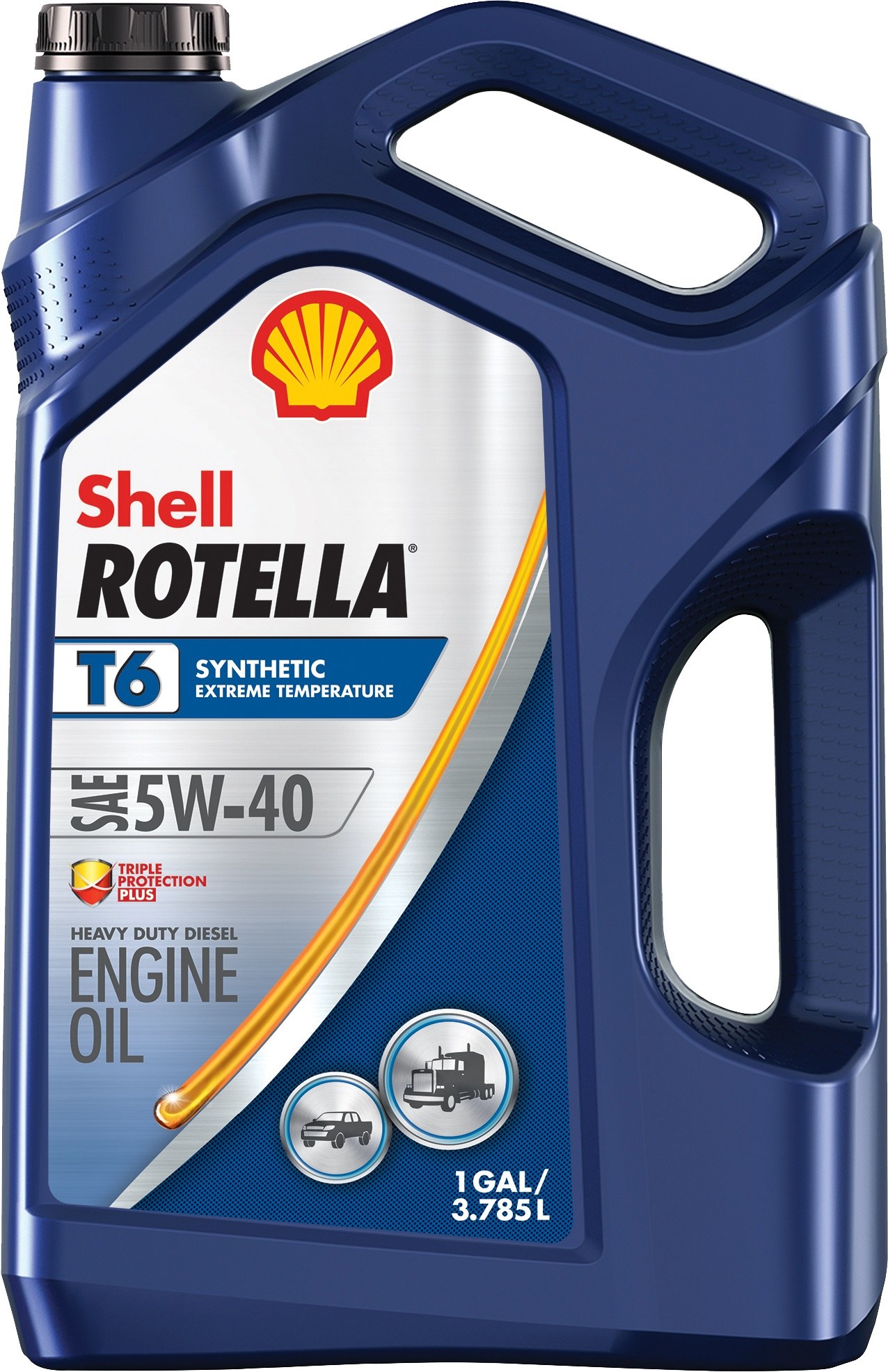 Shell Rotella T6 Full Synthetic 5W-40 Diesel Engine Oil, 1 Quart (6 Pack)