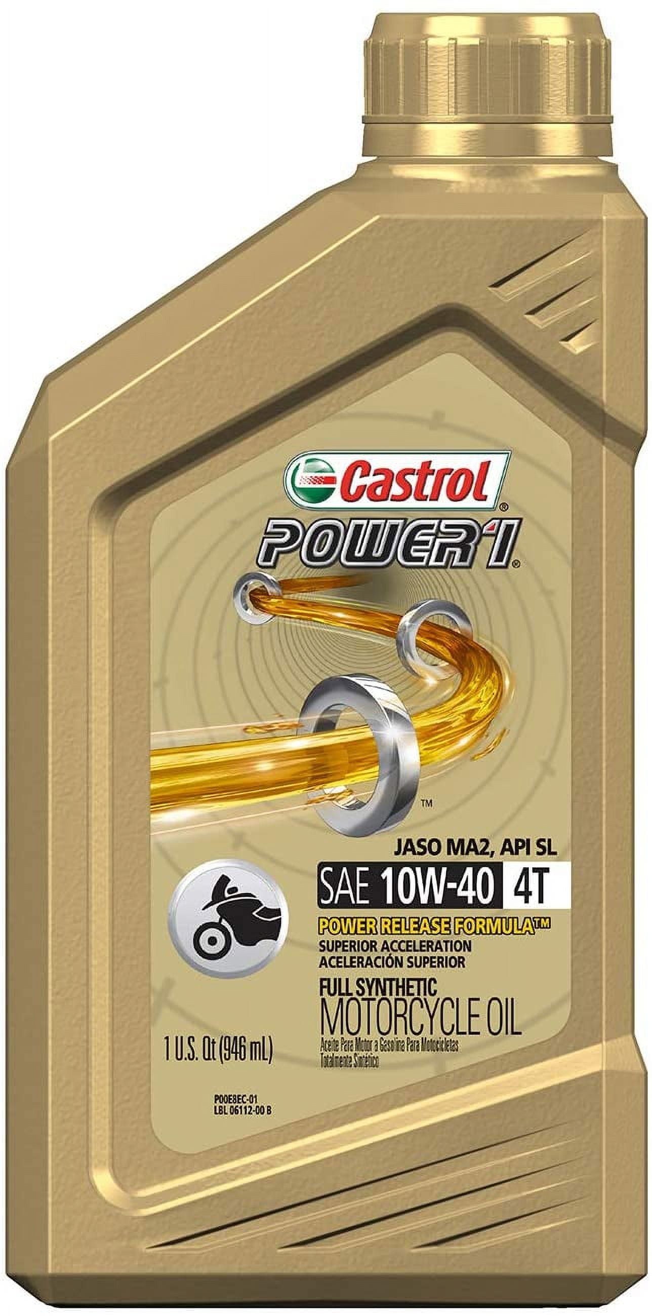 Castrol POWER1 ULTIMATE 4T 10W-40 Motorcycle Oil, 4L