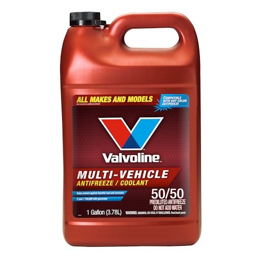 Valvoline Multi-Vehicle 50/50 Ready-to-Use Antifreeze Coolant, 1 Gallon