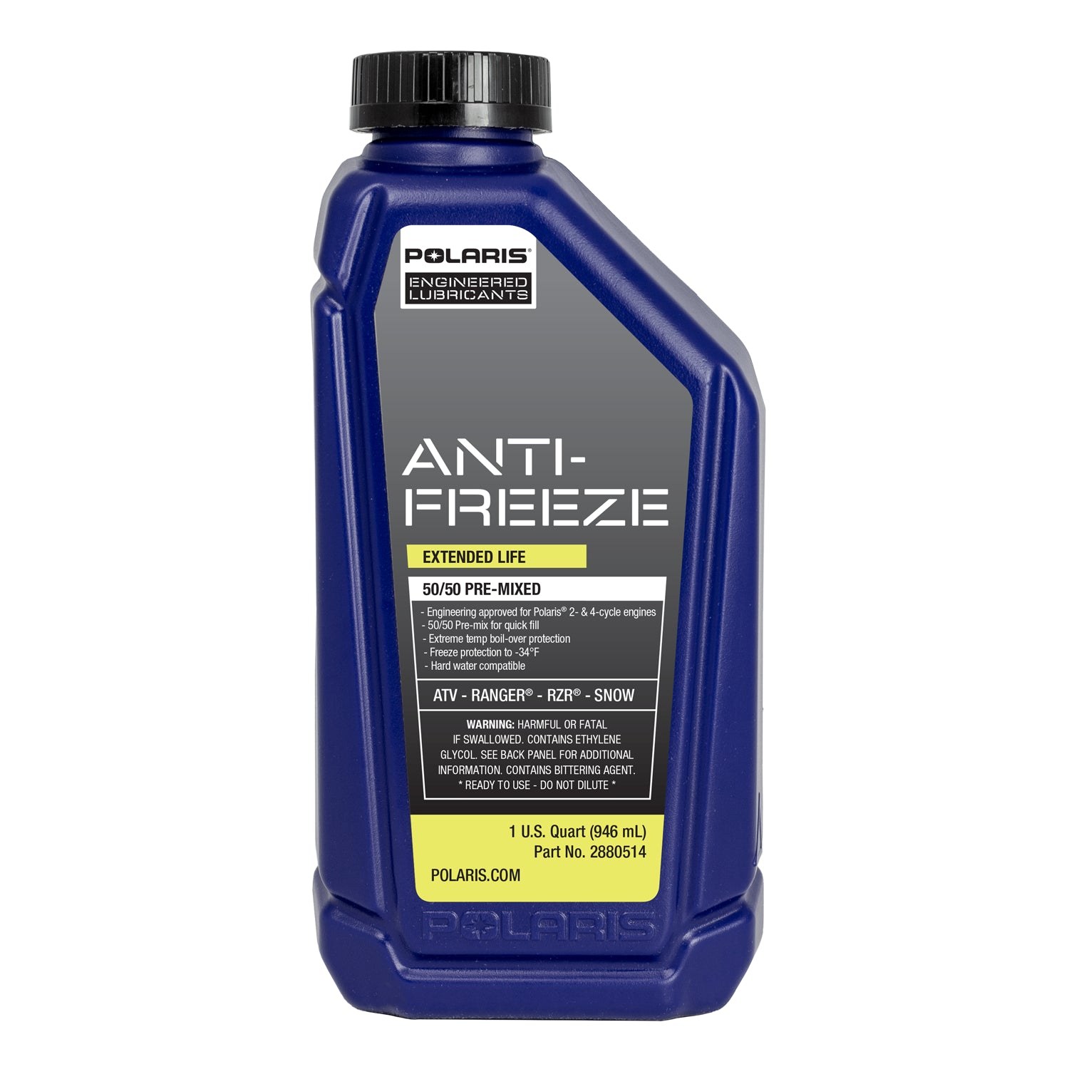 Polaris Antifreeze Coolant 50/50 Premix Extended Life, 1 Quart