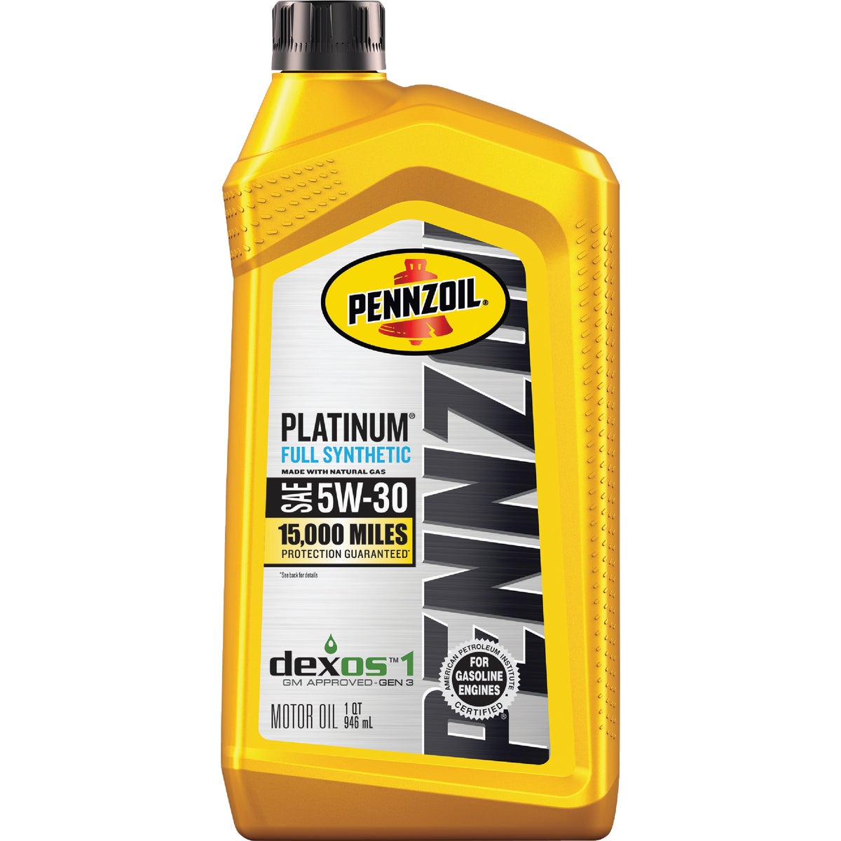 Pennzoil Platinum Full Synthetic 5W-30 Motor Oil — 5 Quart (Case of 3)