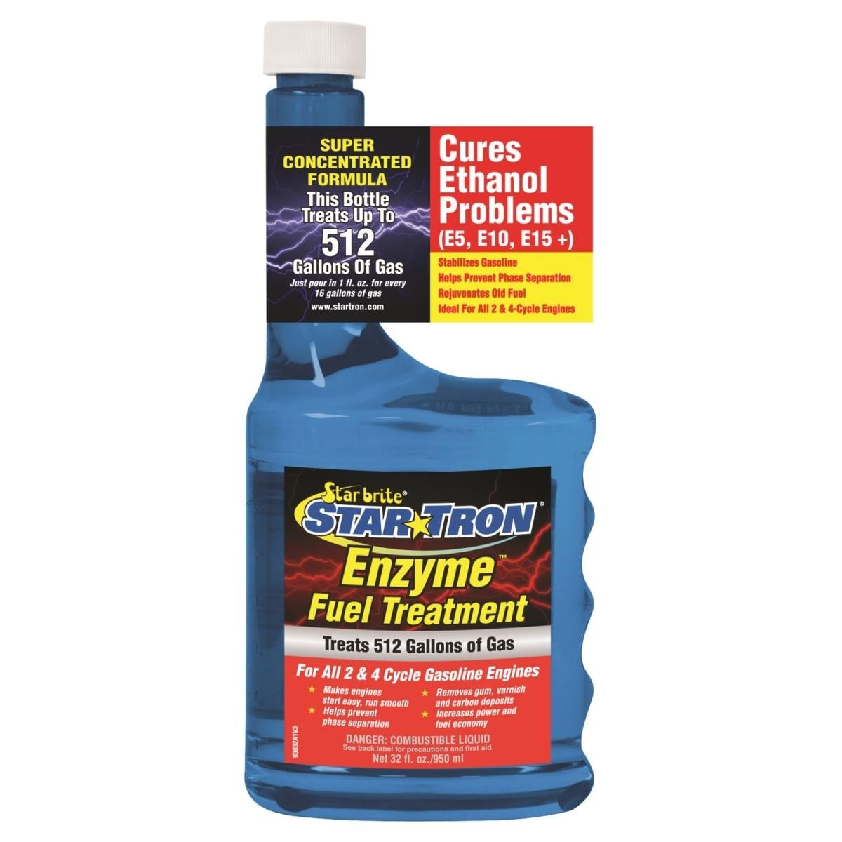 STAR BRITE Star Tron Enzyme Fuel Treatment, Concentrated Formula, 32 Fl Oz