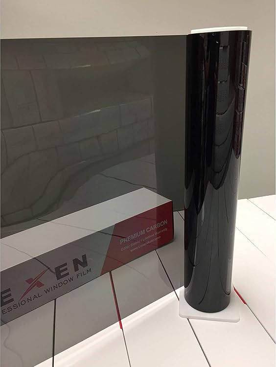 LEXEN 2-Ply Premium Carbon Window Tint Film Roll — 20" x 20', 5% Limo Shade
