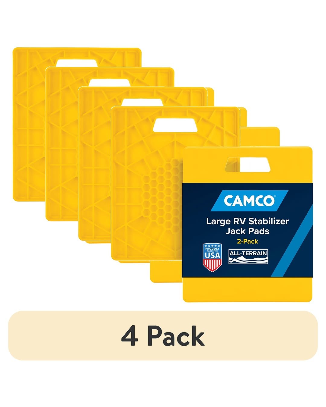 Camco RV Stabilizing Jack Pads 4-Pack (44595)