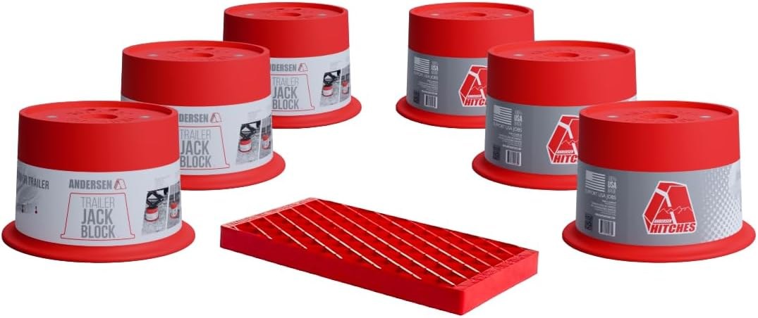 ANDERSEN HITCHES 3608 6-Pack Trailer Jack Blocks with Free Clean Step