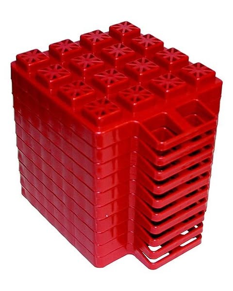Valterra A10-0918 Stackers Multi-Use RV Leveling Pads, 10-Pack, Red