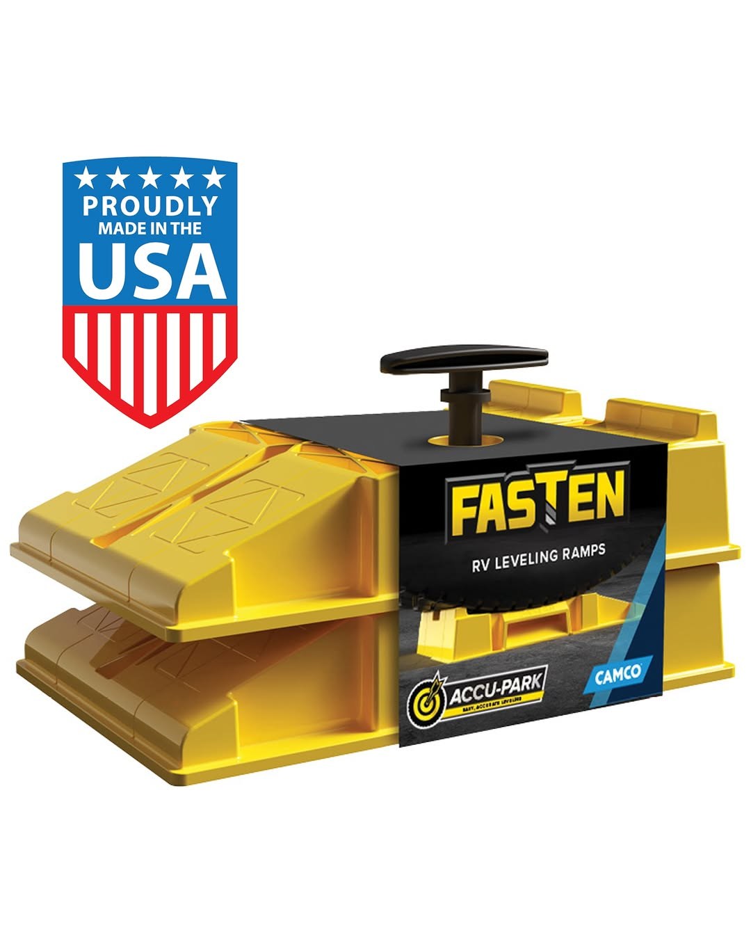 Camco Fasten Premium RV Leveling Trailer Ramps 2-Pack (44535)