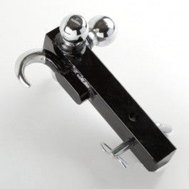 TOPTOW Trailer Hitch Tri-Ball Hitch Mount with Matte Black Triple Hitch Balls 1-7/8", 2", 2-5/16", for 2 inch Receiver