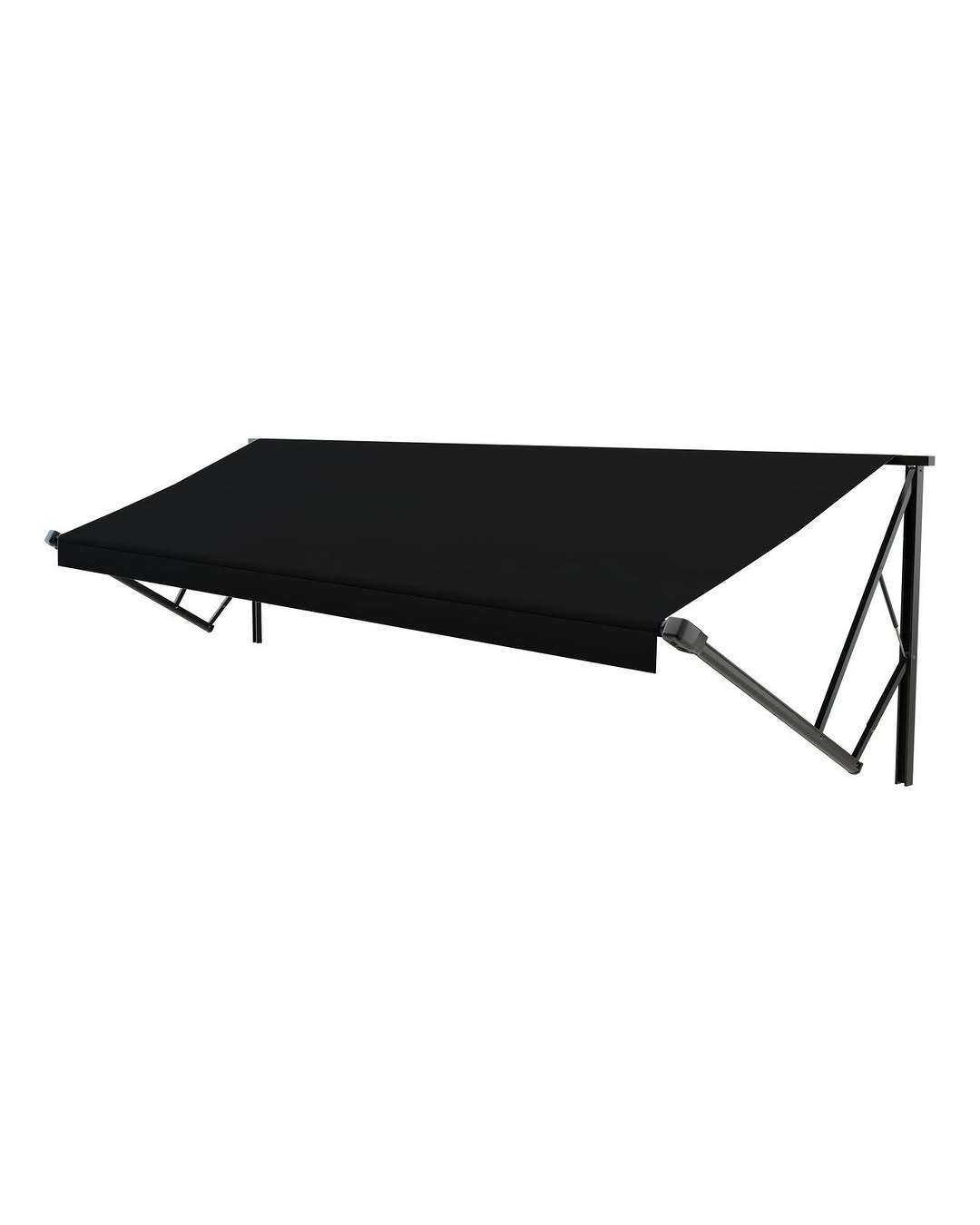 RecPro RV Power Awning Assembly, 18-Foot, Gray, Black Frame with Awning Fabric