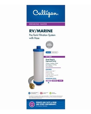 Culligan RV-800 Exterior Pre-Tank Recreational Vehicle Water Filter with Hose