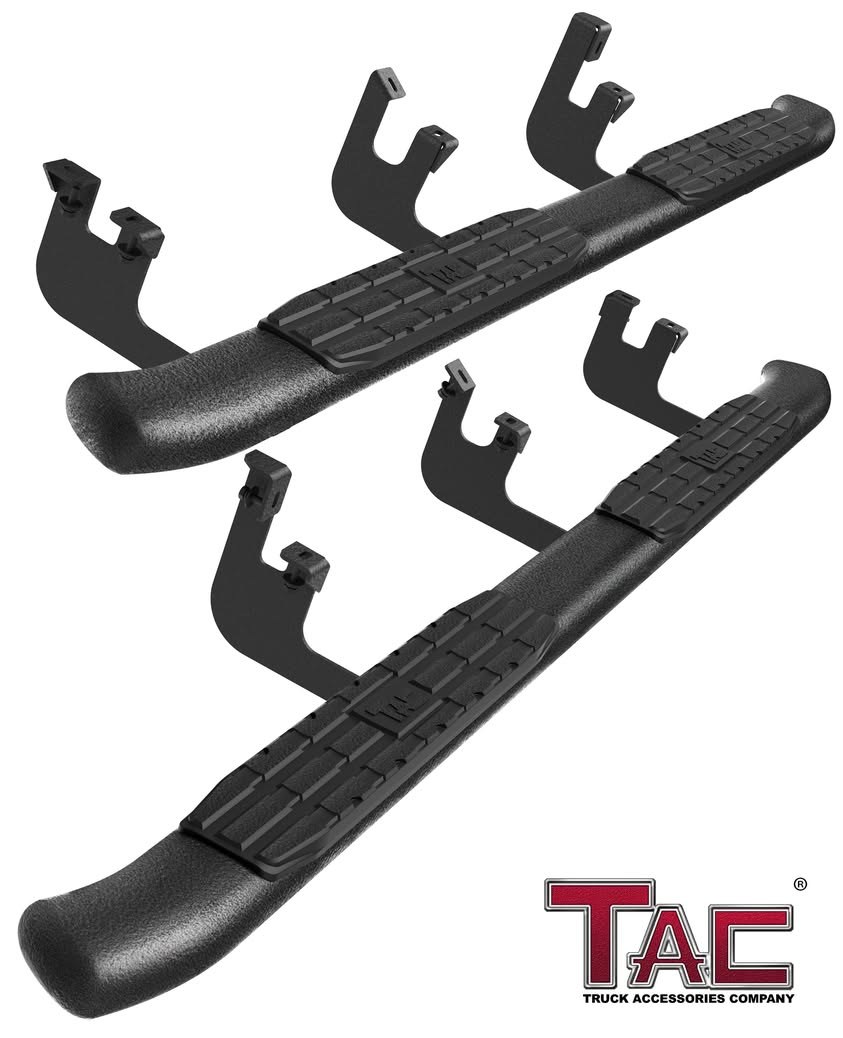 TAC Side Steps Running Boards Compatible with 2017-2026 Honda Ridgeline Truck Pickup, 4.25" Texture Black Nerf Bars (2pcs)