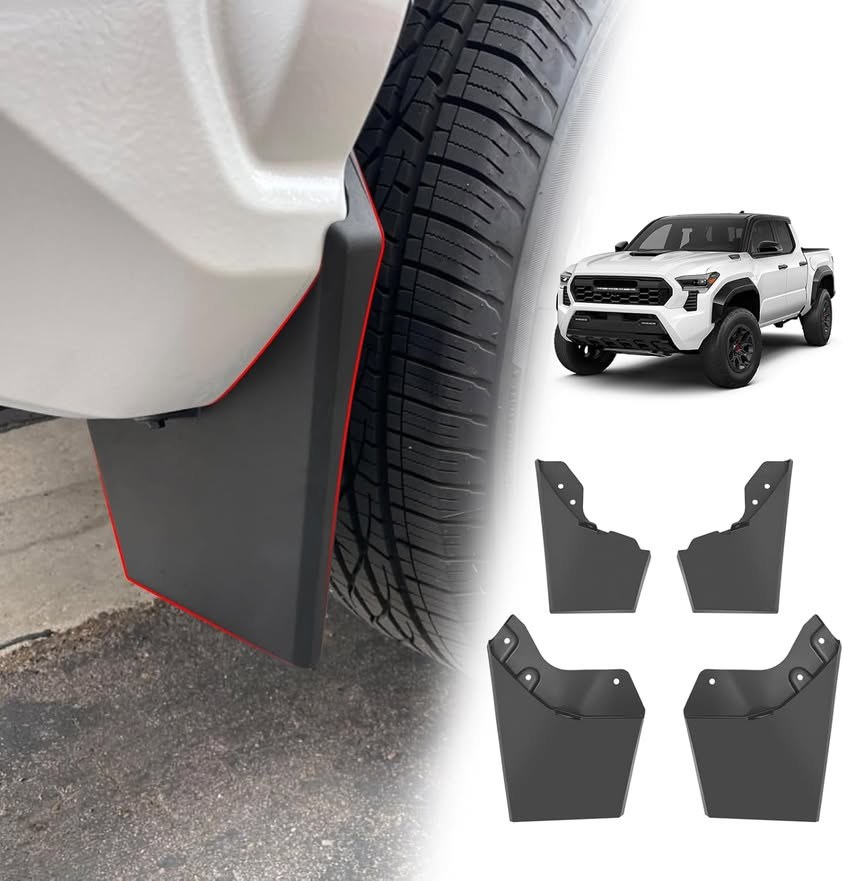 Muslogy Mud Flaps Splash Guards Compatible with Toyota Tacoma 2024 2025 2026, Front and Rear, 4PCS No Drilling, Extra Large Version