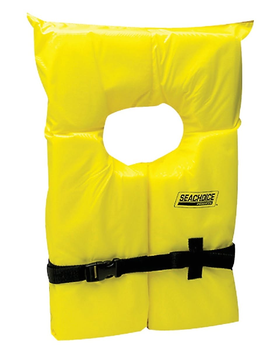 SEACHOICE 86020 Life Vest, Type II Personal Flotation Device, Yellow, Adult
