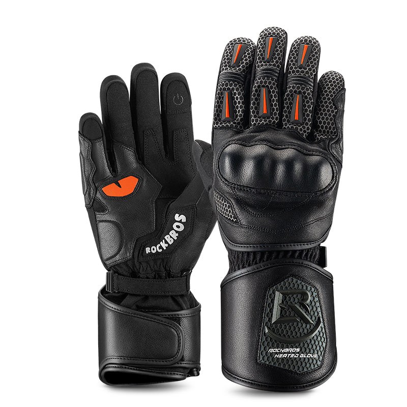 IRON JIA'S Winter Motorcycle Gloves, CE Level 1KP Protection, Cold Weather Waterproof Windproof Touchscreen Riding Gear, Black L
