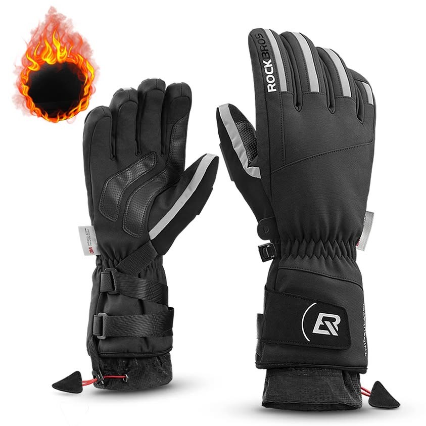 OZERO Waterproof Winter Gloves Men Women, Touchscreen Thermal Insulated Ski Snow Gloves for Motorcycle in Cold Weather