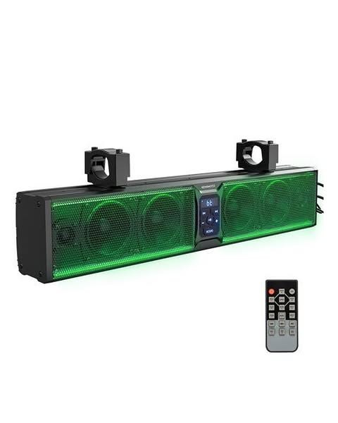 KEMIMOTO 6-Speaker Metal UTV Sound Bar, 25-inch IP65 Waterproof Golf Cart Sound Bar, ATV Speaker Bluetooth with RGB, Compatible with Polaris RZR Can-Am