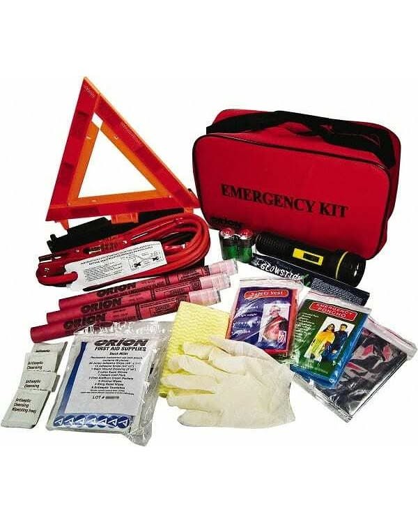 HLWDFLZ Car Roadside Emergency Kit with 13FT Jumper Cables, Winter Traveler Safety Emergency Kit with Blanket Shovel Triangle First Aid Kit for SUV RV