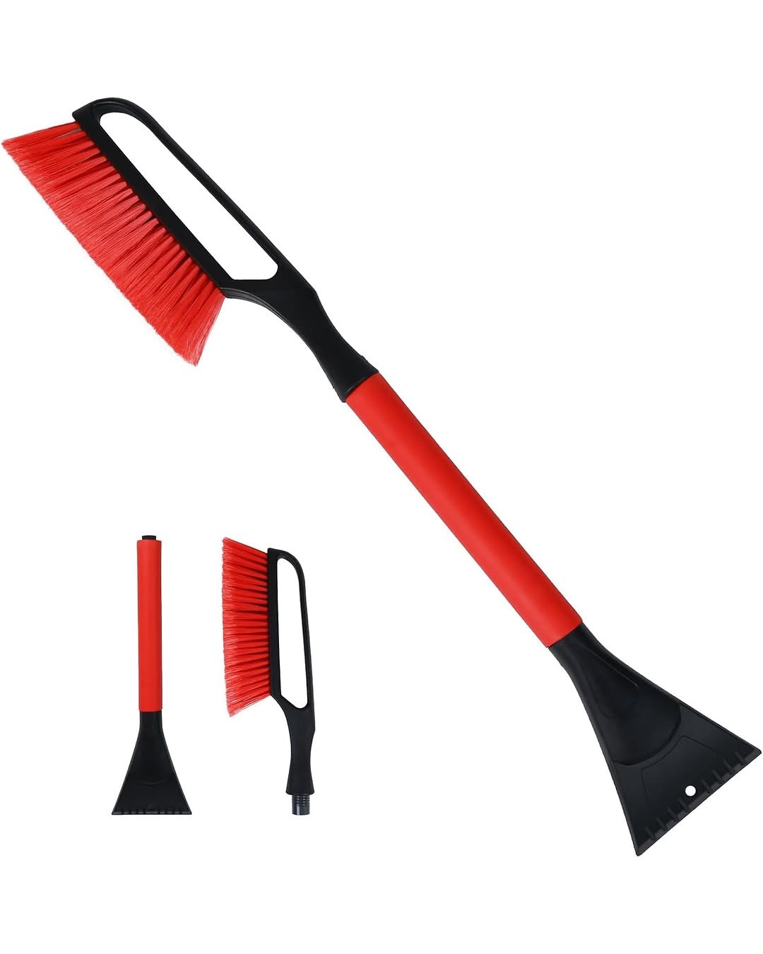 FOVAL 27" Ice Scraper Snow Brush, Wider Snow Scraper (4.73" Width), Snow Removal Car Brush with Comfortable Foam Grip for Cars, Trucks, SUVs, Windshield, Window