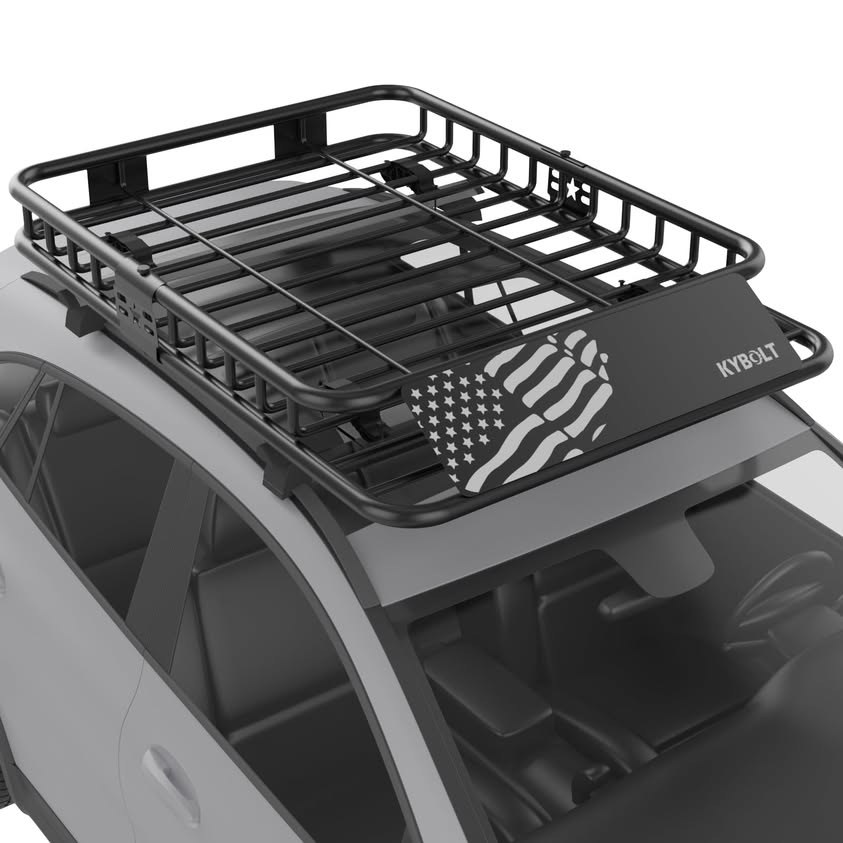 GarveeLife 46" x 36" Universal Roof Rack Basket, 200 Lbs Capacity Rooftop Cargo Carrier Basket with 15 Cubic Feet Waterproof Luggage Bag, for SUVs, Trucks, Vehicles