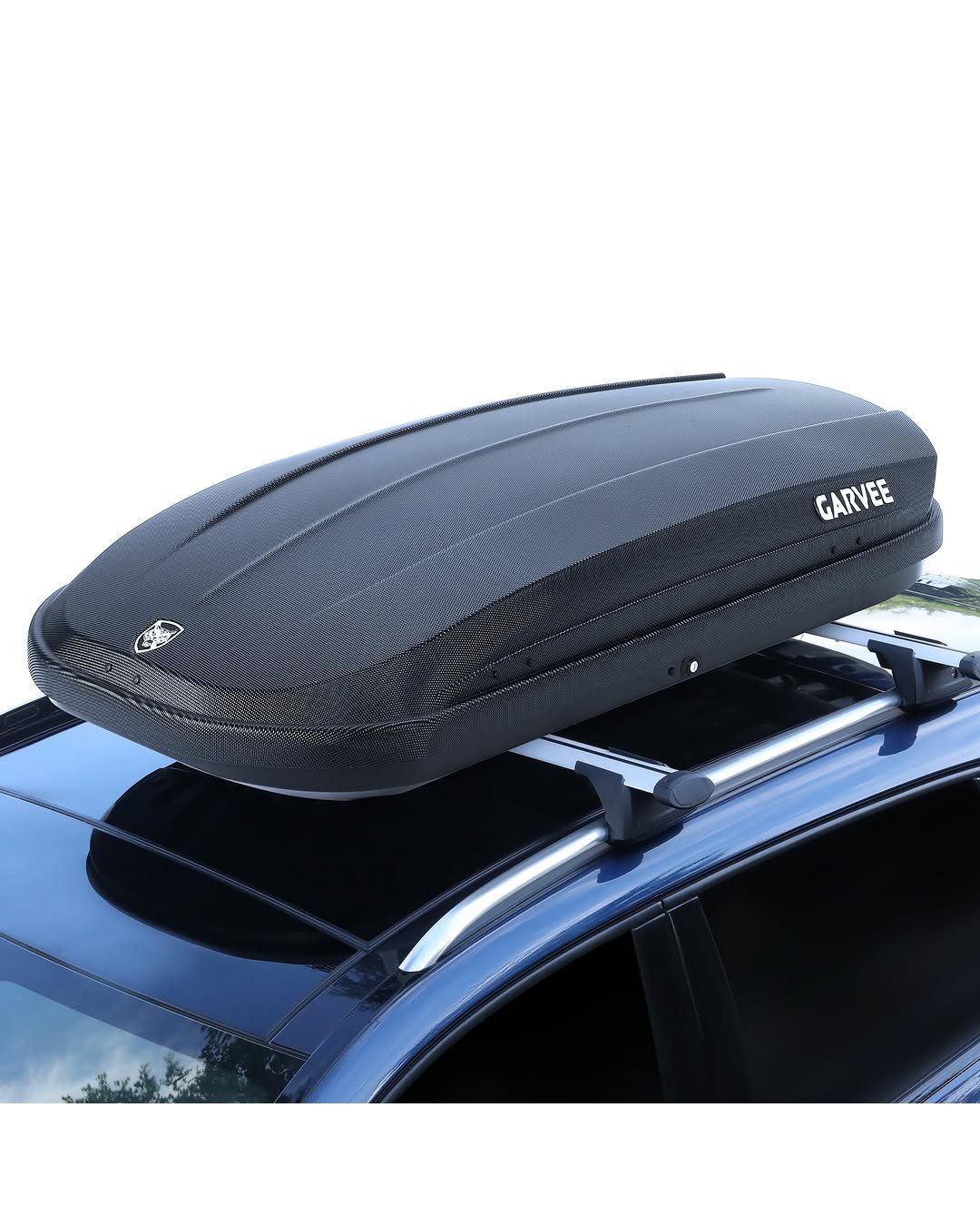 GarveeTech Rooftop Cargo Box Carrier, Dual-Side Opening, 12 Cubic Feet, 165 LBS Weight Capacity, Vehicle Hard-Shell Carrier with Secure Straps & Keys, Black