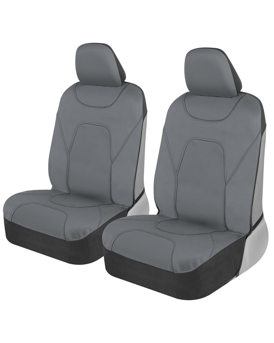 Flying Banner AquaShield Front Car Seat Covers Set, Waterproof Water Resistant, Arm Rest Compatible, Truck Seat Protectors, Universal Fit Non Slip, Black Black, Front Pair