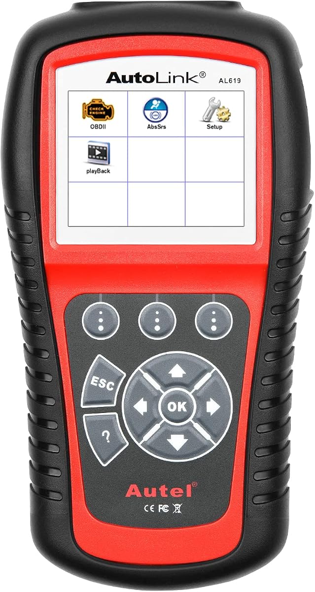 Autel AutoLink AL619 Scanner, 2026 ABS SRS Airbag Warning Light Diagnostic Scan Tool, Up of AL519 ML519 ML619, 10 OBDII Test Modes, DTCs Lookup, Live Data, Turn Off Check Engine Light OBD2 Code Reader