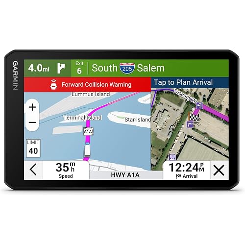 Garmin dēzlCam OTR725 High-Res 7" GPS Truck Navigator with Built-in 1080P HD Dash Cam, Automatic Incident Recording, Custom Routing