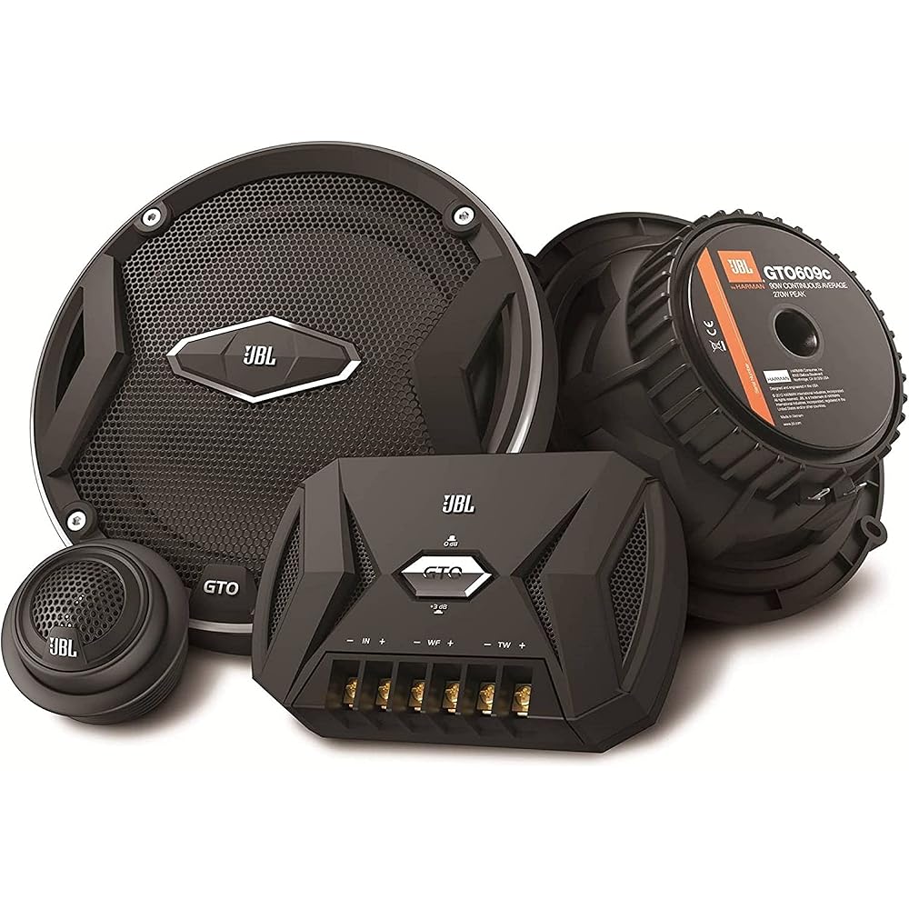 JBL GTO609C 270 Watts 6-1/2" Premium Car Audio Component Stereo Speaker System with Patented Plus One Woofer-Cone Technology