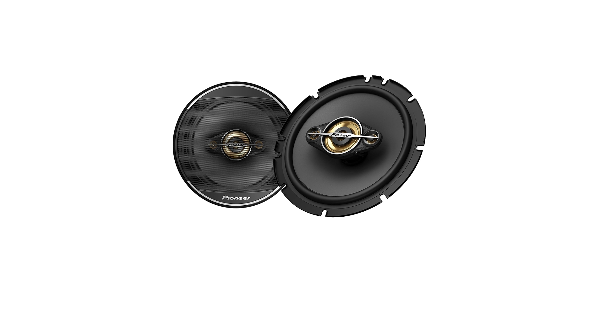 PIONEER A-Series Plus TS-A1681F 6.5" 4-Way Speakers (Pair) – 350W Max, Balanced Sound + Smooth Treble, Enhanced Bass