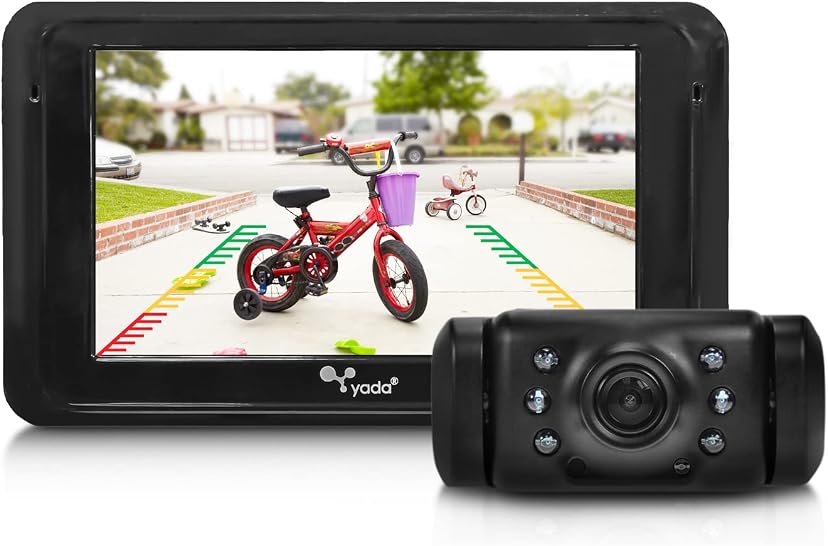 YADA Portable Wireless Backup Camera with 4.3" LCD Monitor, 110° Wide Rearview Angle, Auto Night Vision, IP67 Weatherproof, for Cars Trucks Buses RVs