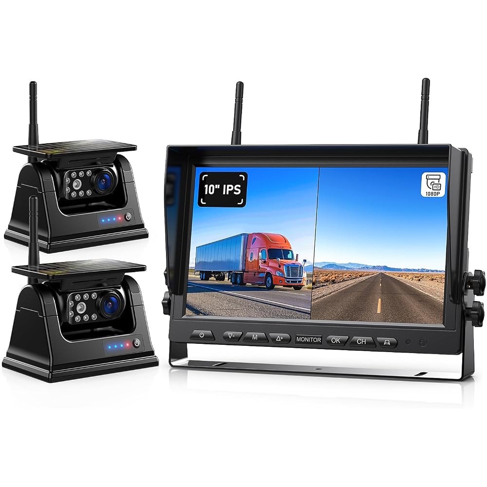 Upgraded Wireless Backup Camera Magnetic Hitch, 4000mAh Rechargeable Battery Powered WiFi Rear View Camera, 720P IP68 Waterproof Reverse Camera for Truck/RV/Camper/Trailer
